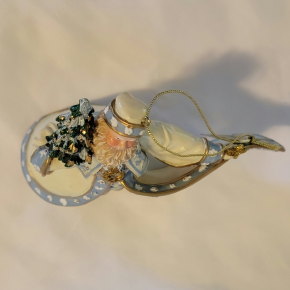 Thomas Kinkade '03 Old World "Frosty Christmas Eve Santa" Ornament Ashton-Drake - Picture 5 of 14